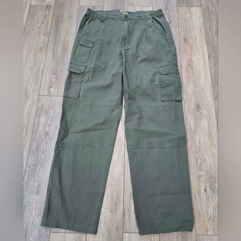 Cabela Cargo Trail Hiker pants 100% cotton green  mens nwt new 38 reg
